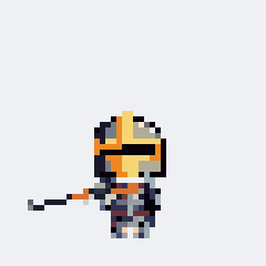 Long gun attack animation