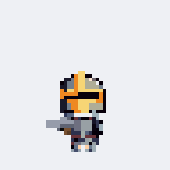 Handgun attack animation