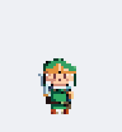 A pixel art knight looping through its idle, move and attack animations in UnitForge